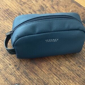 Dark Blue Versace Men's Dopp Kit